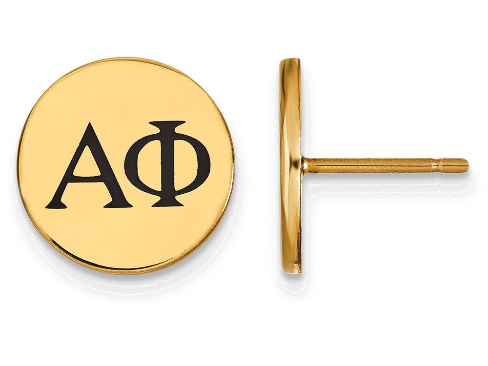 Logoart Sterling Silver Gp Alpha Phi Enameled Post Earrings