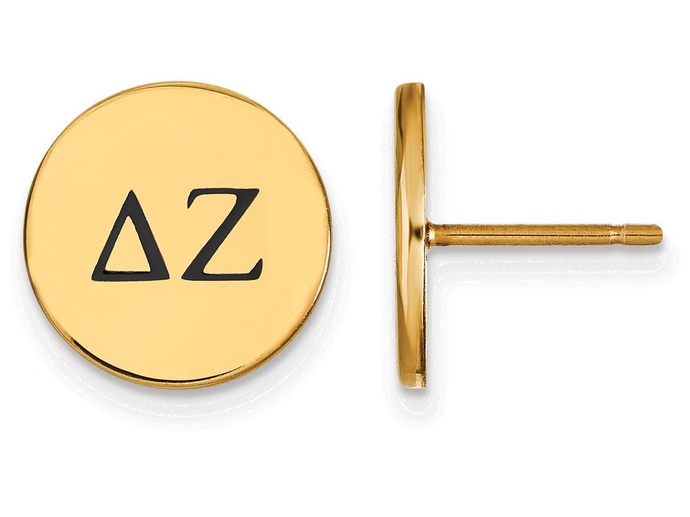 Logoart Sterling Silver Gp Delta Zeta Enameled Post Earrings