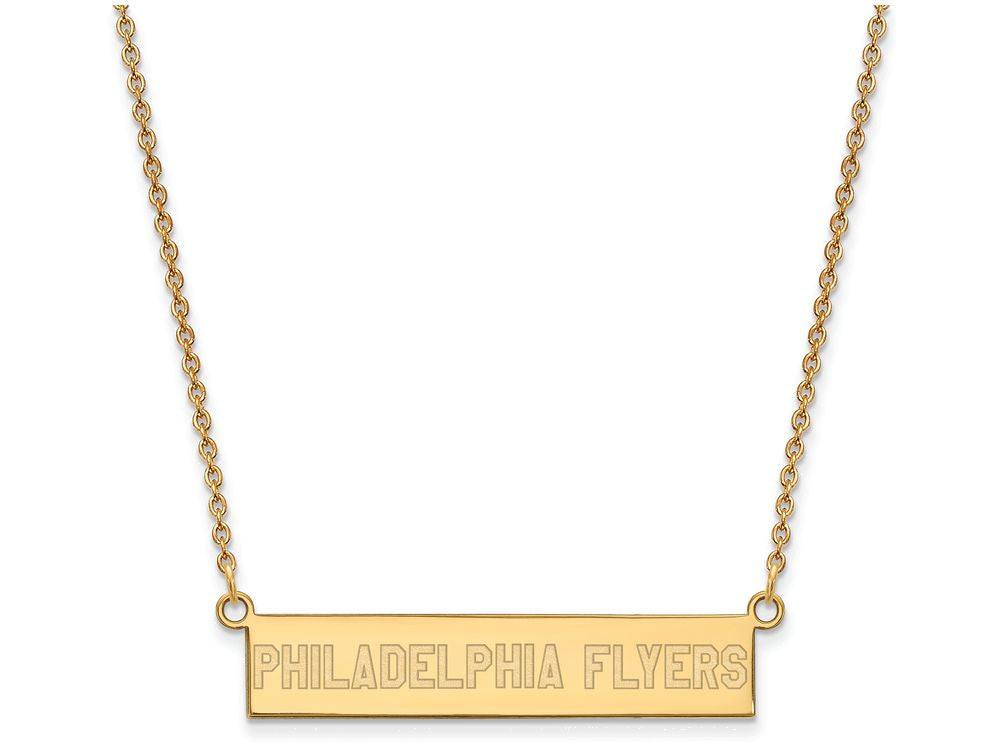 Logoart Sterling Silver Gp Philadelphia Flyers Small Bar Necklace