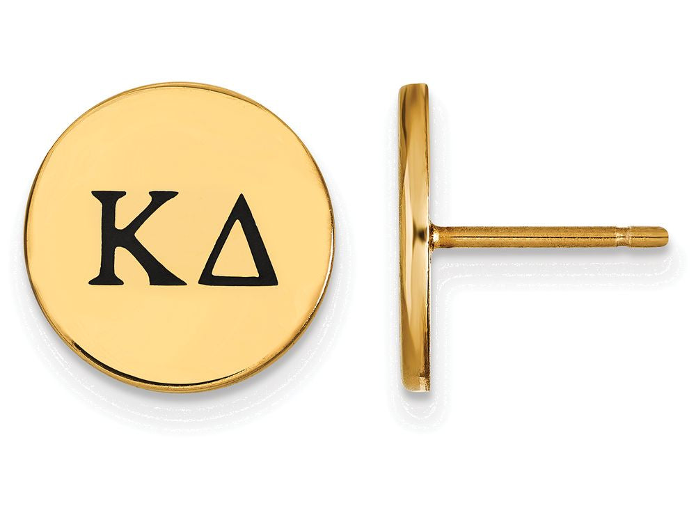 Logoart Sterling Silver Gp Kappa Delta Enameled Post Earrings