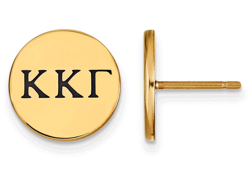 Logoart Sterling Silver Gp Kappa Kappa Gamma Enameled Post Earrings
