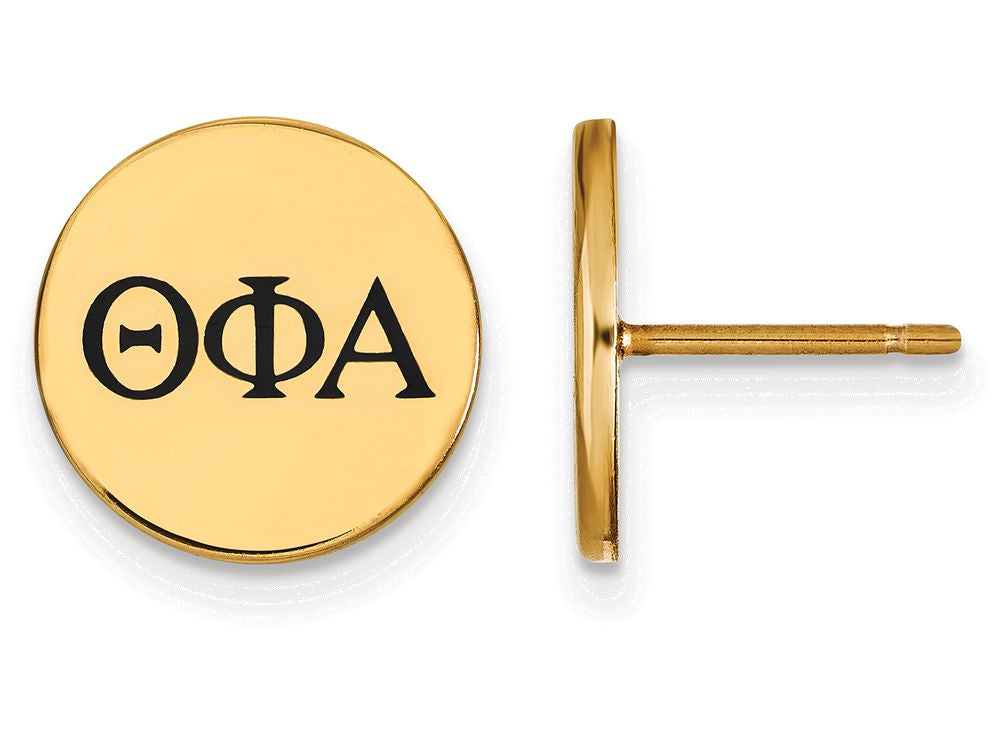 Logoart Sterling Silver Gp Theta Phi Alpha Enameled Post Earrings