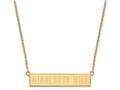 Logoart Sterling Silver Gp Minnesota Wild Small Bar Necklace