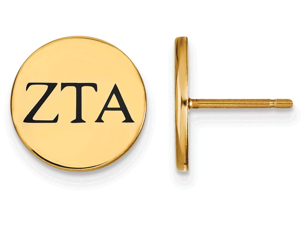 Logoart Sterling Silver Gp Zeta Tau Alpha Enameled Post Earrings