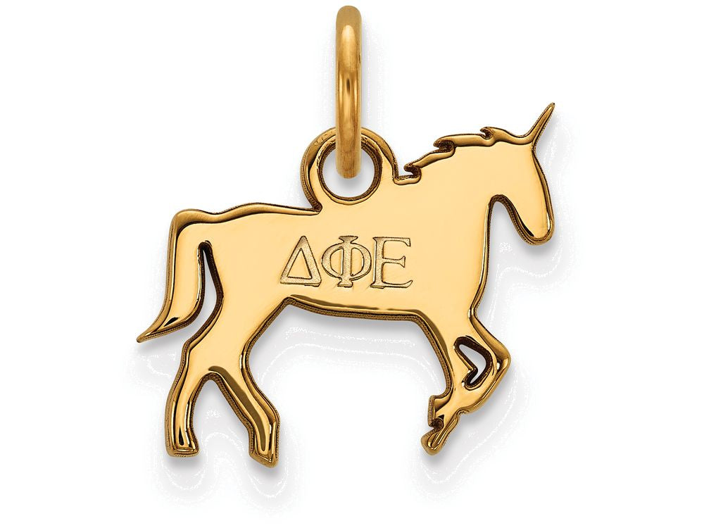 Logoart Sterling Silver Gp Delta Phi Epsilon Extra Small Pendant