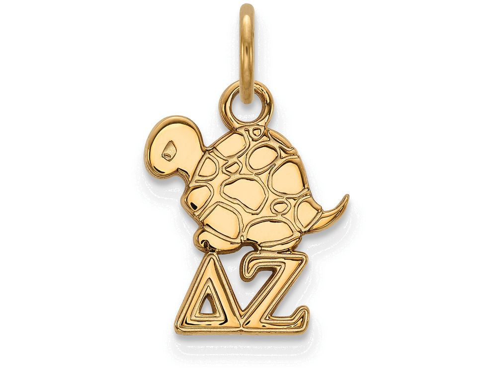 Logoart Sterling Silver Gp Delta Zeta Extra Small Pendant