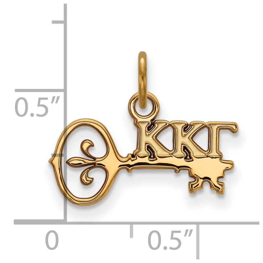Logoart Sterling Silver Gp Kappa Kappa Gamma Extra Small Pendant