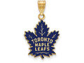Sterling Silver Gp Nhl Logoart Toronto Maple Leafs Large Enamel Pendant