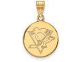 Sterling Silver Gp Nhl Logoart Pittsburgh Penguins Medium Disc Pendant
