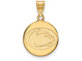 Logoart Sterling Silver Gp Penn State University Medium Disc Pendant