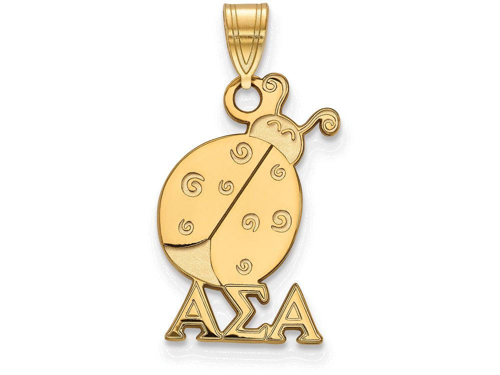 Logoart Sterling Silver Gp Alpha Sigma Alpha Small Pendant