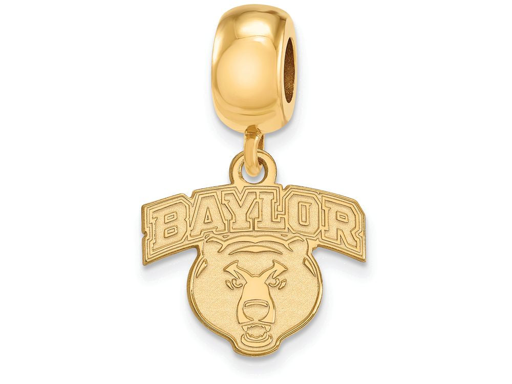 Logoart Sterling Silver Gp Baylor University Small Dangle Bead