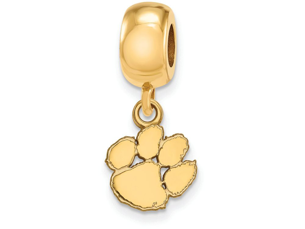 Logoart Sterling Silver Gp Clemson University Extra Small Dangle Bead Charm