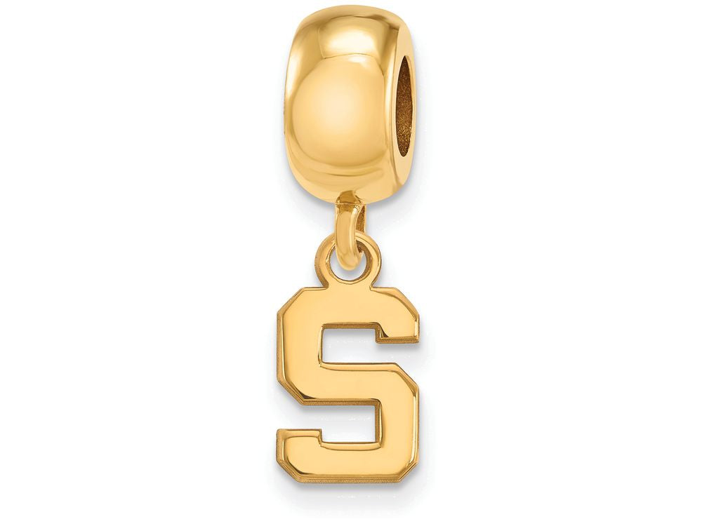 Logoart Sterling Silver Gp Michigan State University Extra Small Dangle Bead Charm