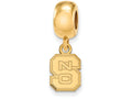 Logoart Sterling Silver Gp North Carolina State U Extra Small Dangle Bead Charm