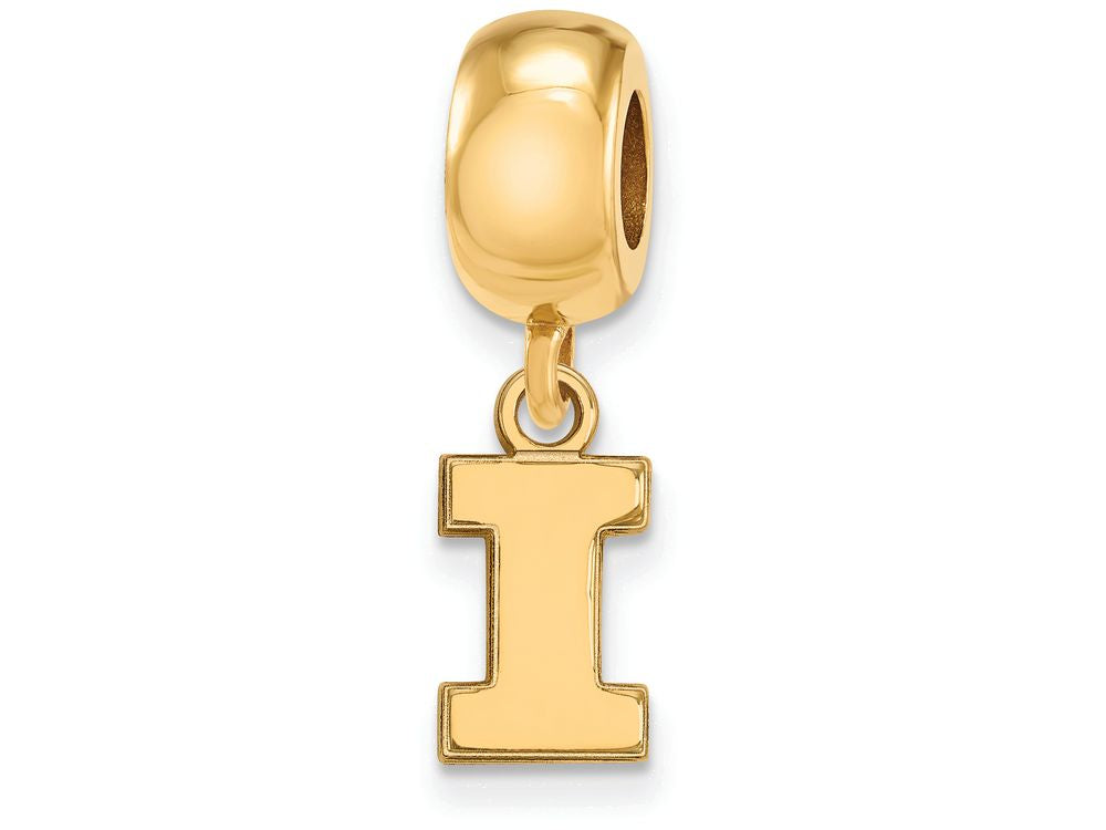 Logoart Sterling Silver Gp University Of Illinois Extra Small Dangle Bead Charm