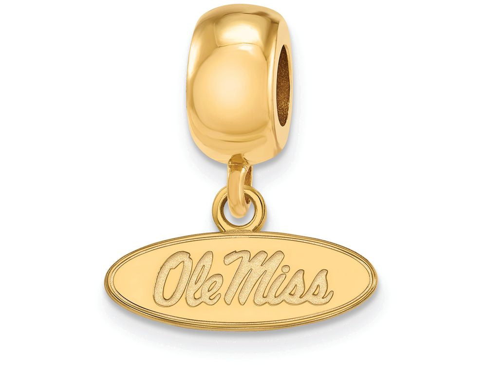 Logoart Sterling Silver Gp University Of Mississippi Extra Small Dangle Bead Charm