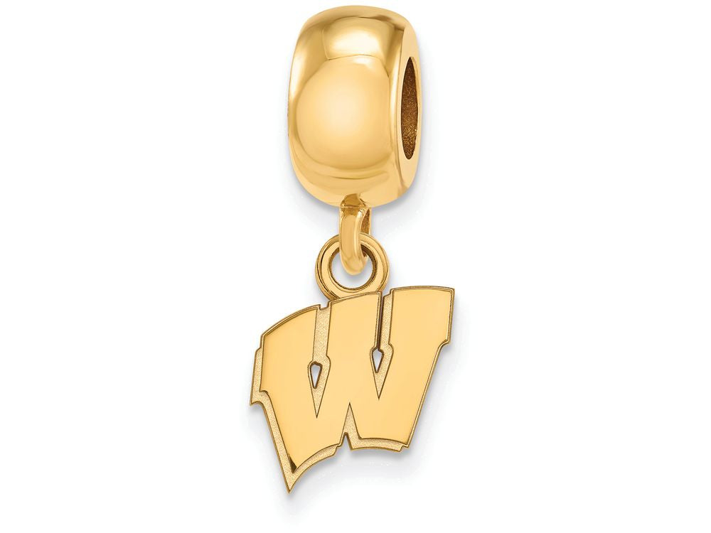 Logoart Sterling Silver Gp University Of Wisconsin Extra Small Dangle Bead Charm