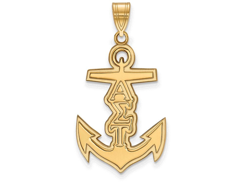 Logoart Sterling Silver Gp Alpha Sigma Tau Medium Pendant