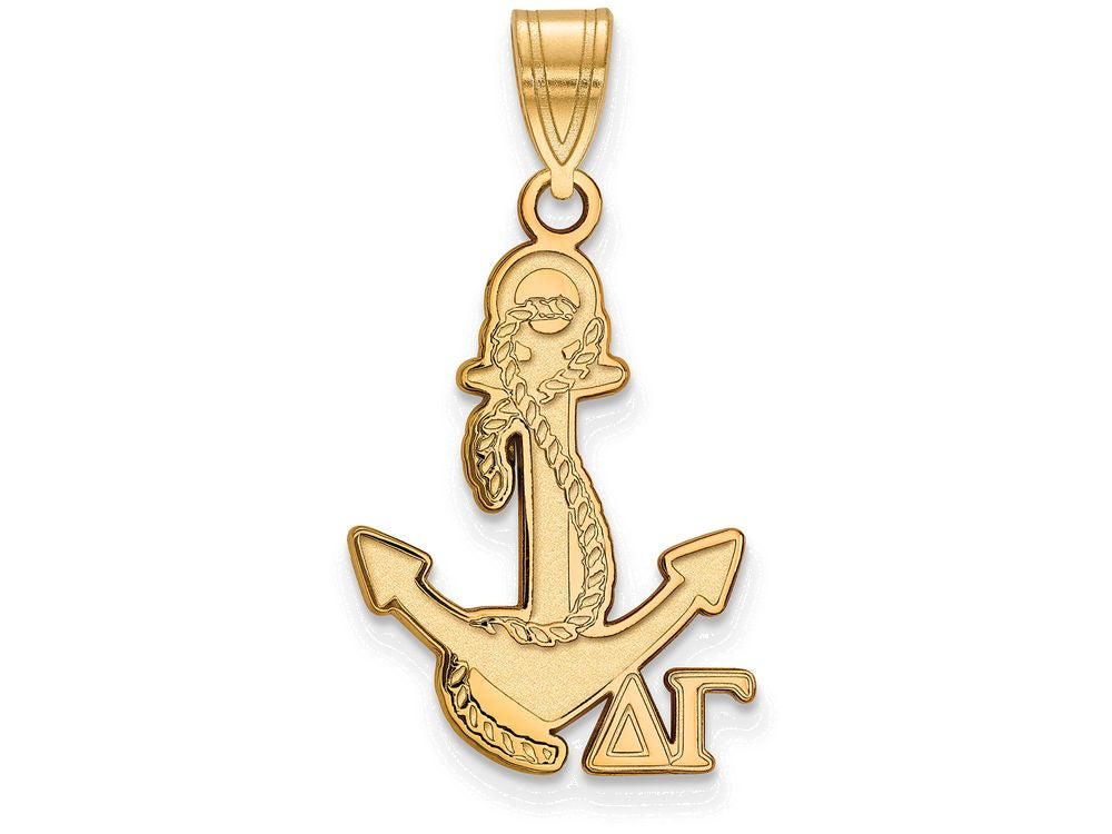 Logoart Sterling Silver Gp Delta Gamma Medium Pendant