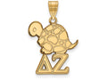 Logoart Sterling Silver Gp Delta Zeta Medium Pendant