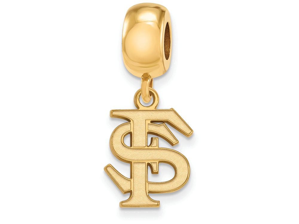 Logoart Sterling Silver Gp Florida State University Small Dangle Bead