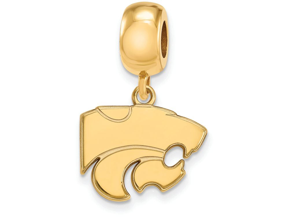 Logoart Sterling Silver Gp Kansas State University Small Dangle Bead