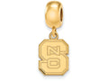 Logoart Sterling Silver Gp North Carolina State University Small Dangle Bead