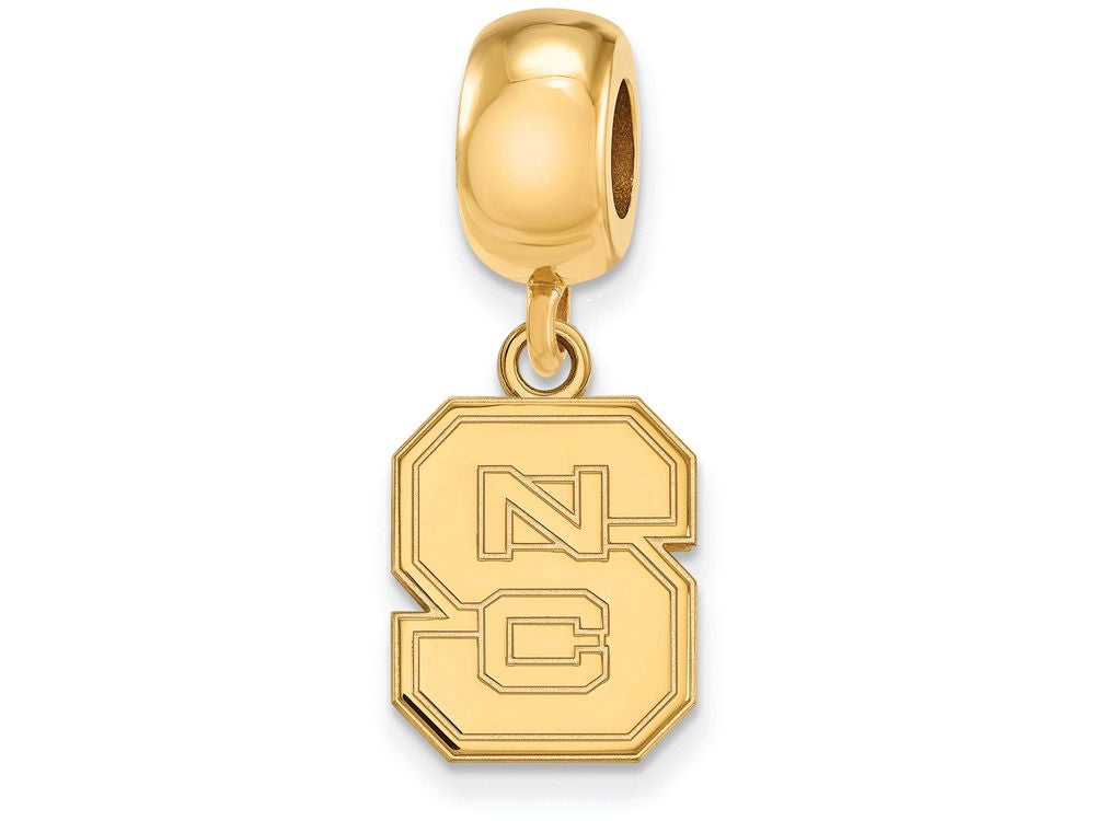Logoart Sterling Silver Gp North Carolina State University Small Dangle Bead