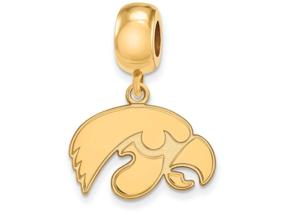 Logoart Sterling Silver Gp University Of Iowa Small Dangle Bead