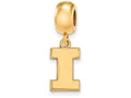 Logoart Sterling Silver Gp University Of Illinois Small Dangle Bead