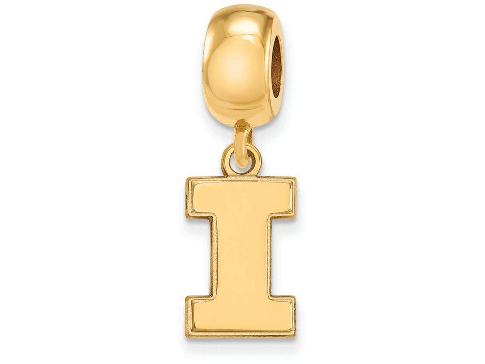 Logoart Sterling Silver Gp University Of Illinois Small Dangle Bead