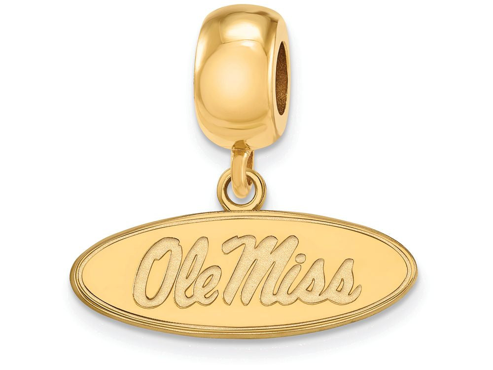 Logoart Sterling Silver Gp University Of Mississippi Small Dangle Bead