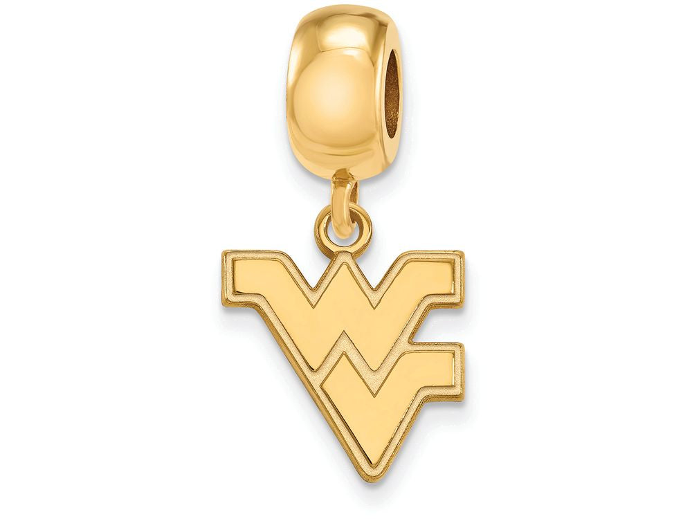 Logoart Sterling Silver Gp West Virginia University Small Dangle Bead