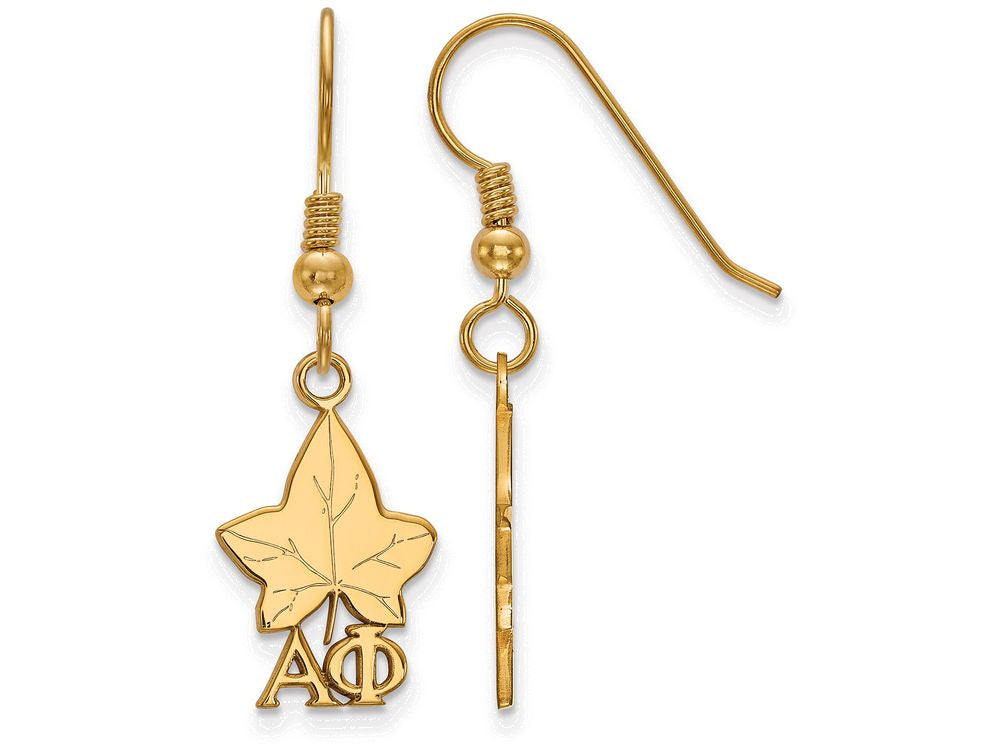 Logoart Sterling Silver Gp Alpha Phi Small Dangle Earrings