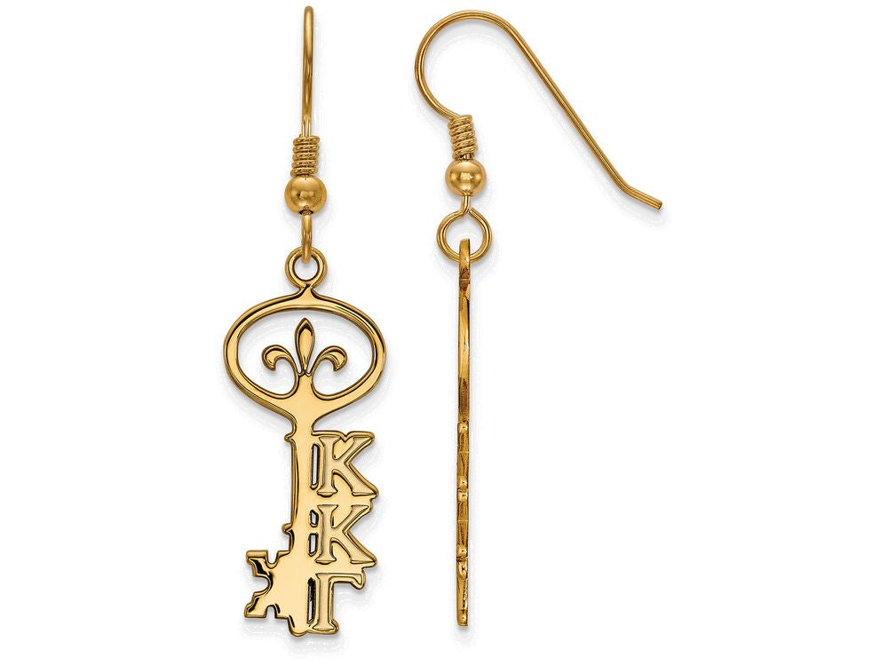Logoart Sterling Silver Gp Kappa Kappa Gamma Small Dangle Earrings