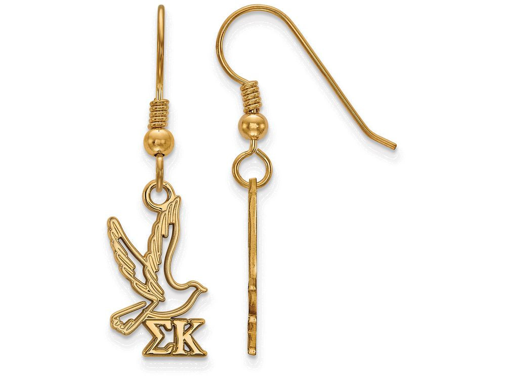 Logoart Sterling Silver Gp Sigma Kappa Small Dangle Earrings