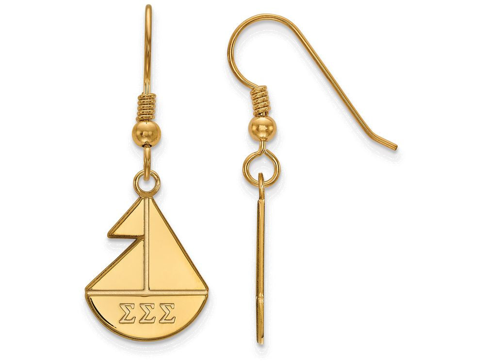 Logoart Sterling Silver Gp Sigma Sigma Sigma Small Dangle Earrings