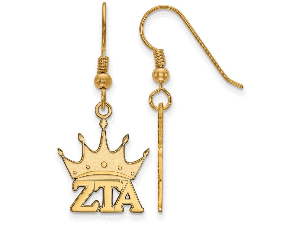 Logoart Sterling Silver Gp Zeta Tau Alpha Small Dangle Earrings