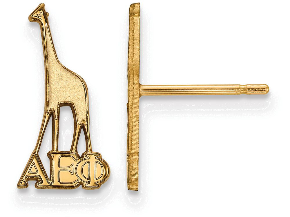 Logoart Sterling Silver Gp Alpha Epsilon Phi Extra Small Post Earrings