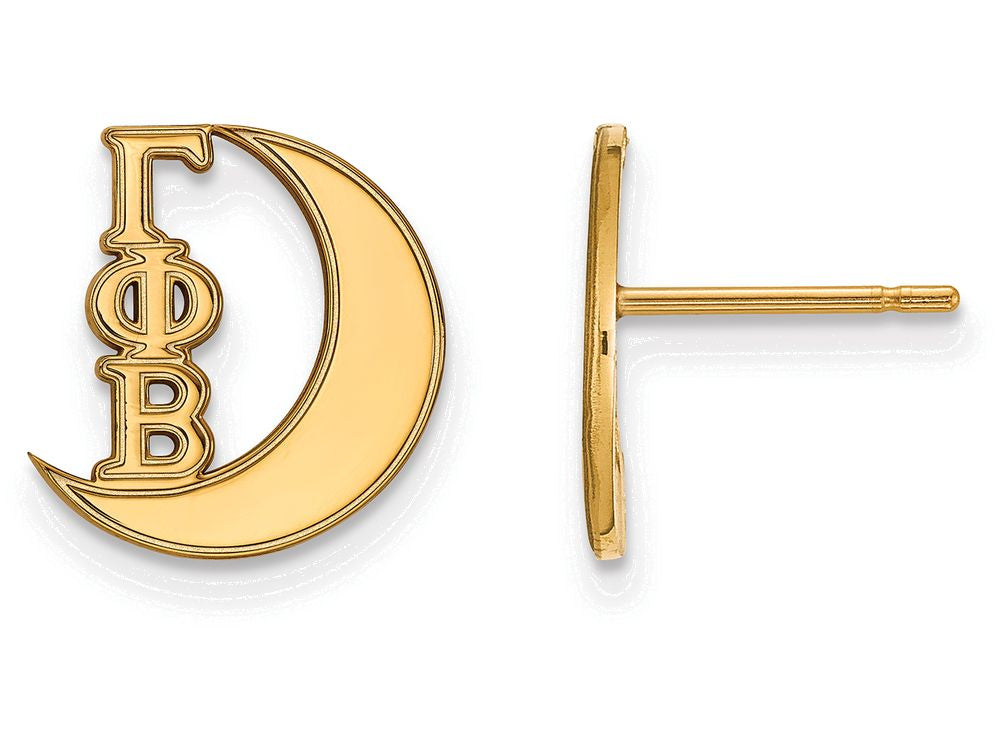 Logoart Sterling Silver Gp Gamma Phi Beta Extra Small Post Earrings