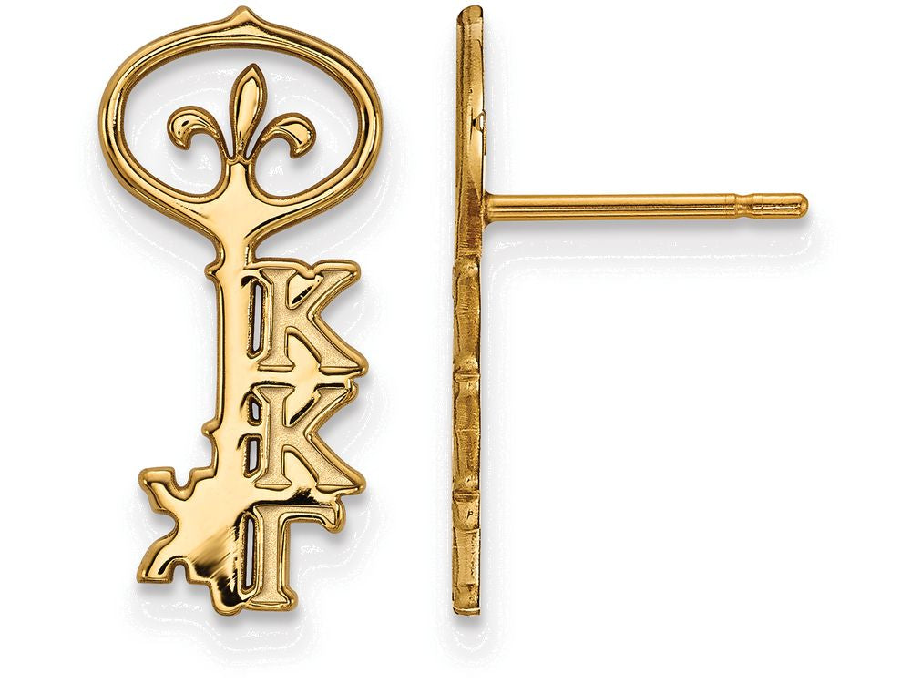 Logoart Sterling Silver Gp Kappa Kappa Gamma Extra Small Post Earrings