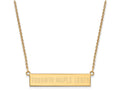 Logoart Sterling Silver Gp Toronto Maple Leafs Small Bar Necklace