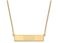 Logoart Sterling Silver Gp Miami University Small Bar Necklace