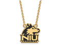 Logoart Sterling Silver Gp Northern Illnois U Large  Enamel Pendant Necklace
