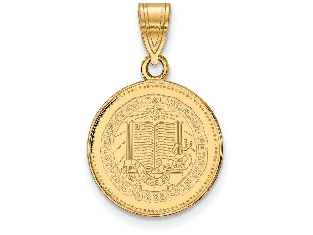 Logoart Sterling Silver Gp U Of California Berkeley Medium Crest Pendant