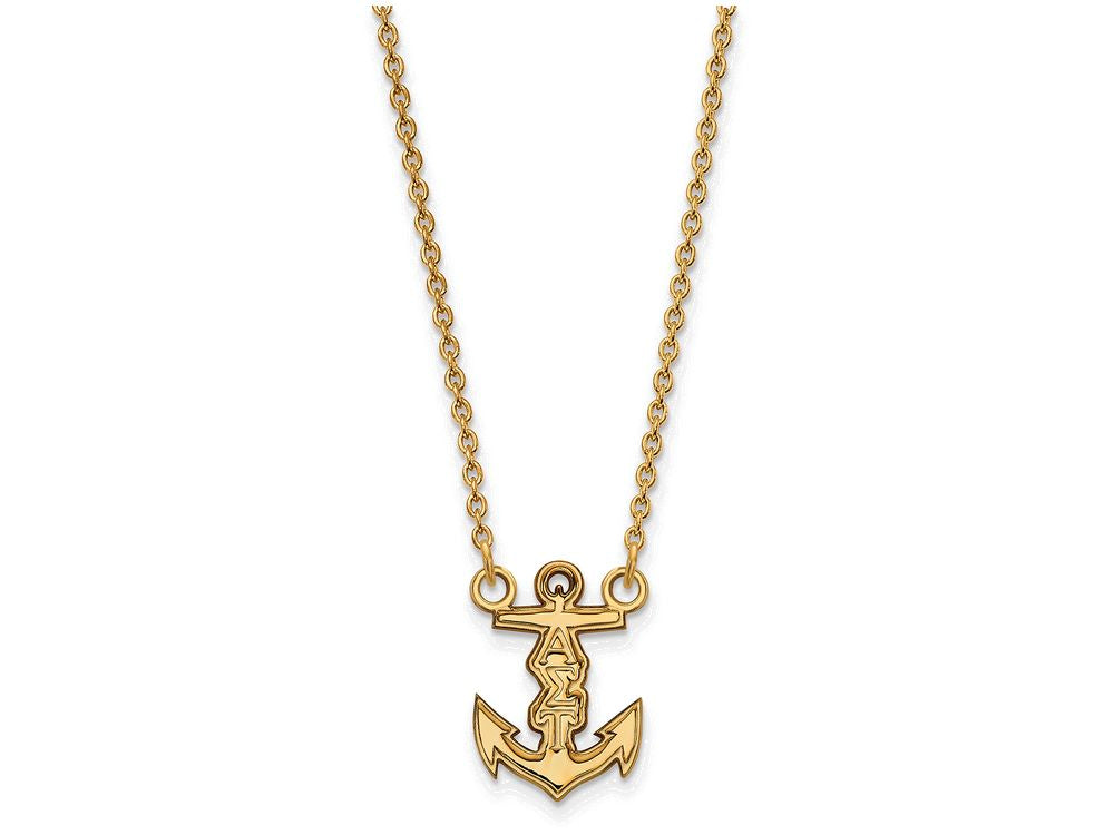 Logoart Sterling Silver Gp Alpha Sigma Tau Extra Small Pendant Necklace