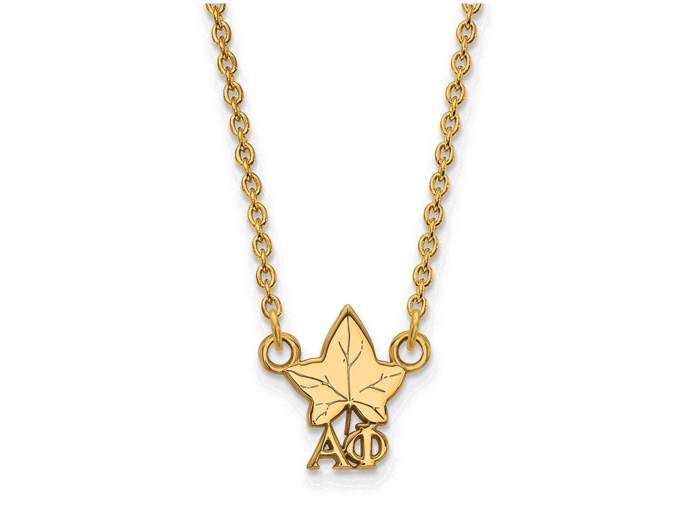 Logoart Sterling Silver Gp Alpha Phi Extra Small Pendant Necklace