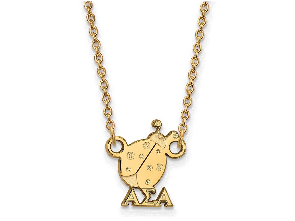 Logoart Sterling Silver Gp Alpha Sigma Alpha Extra Small Pendant Necklace