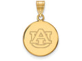 Logoart Sterling Silver Gp Auburn University Medium Disc Pendant